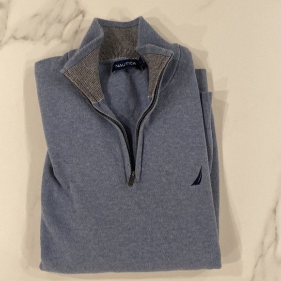 Nautica - Men’s Blue 1/4 Zip Sweater | Size XL blue - Picture 1 of 5